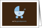 We’re Grandparents Blue Stroller card