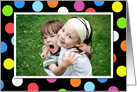 Colorful Polka Dots Photo Card