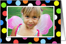 Happy Birthday Colorful Polka Dots Photo Card Invitation card