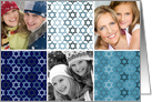 Happy Hanukkah Photo Card with Stars of David card