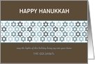 Happy Hanukkah Card with Stars of David card