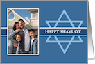 Happy Shavuot Photo Card with Star of David card