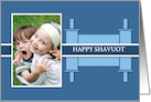 Happy Shavuot Photo Card with Torah Scroll card