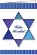 Happy Hanukkah Star of David card