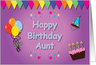 Happy Birthday Aunt Colorful card