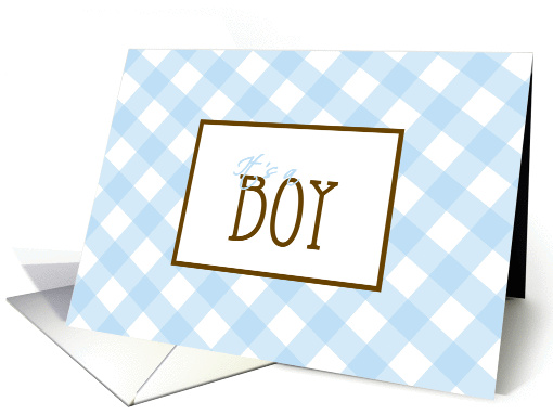 It's a Boy Plaid card (835971)