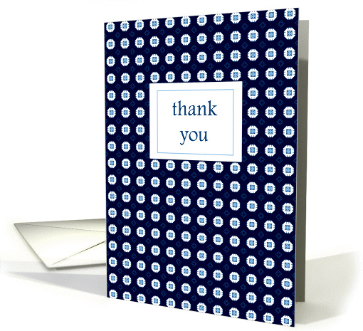 Thank You Blue Pattern card (838052)