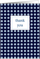 Thank You Blue Pattern card