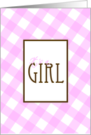 It’s a Girl Plaid card
