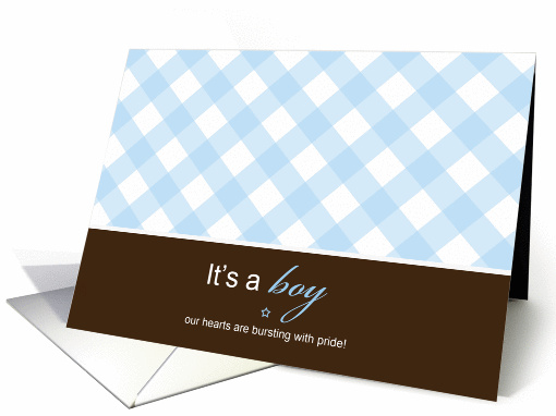 It's a Boy Plaid card (838586)