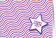 Happy Labor Day Squiggle Stripes card