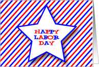 Happy Labor Day Big Star & Stripes card