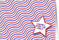Happy July 4th Star card