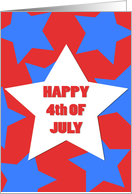 Happy 4th of July Big Stars card