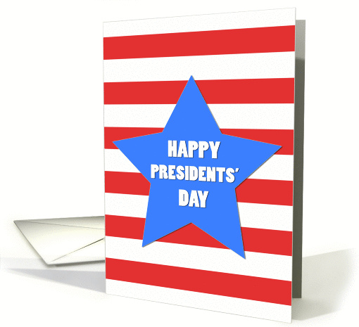 Happy Presidents' Day Big Star card (839542)
