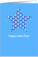 Happy Labor Day Red, White and Blue Stars card