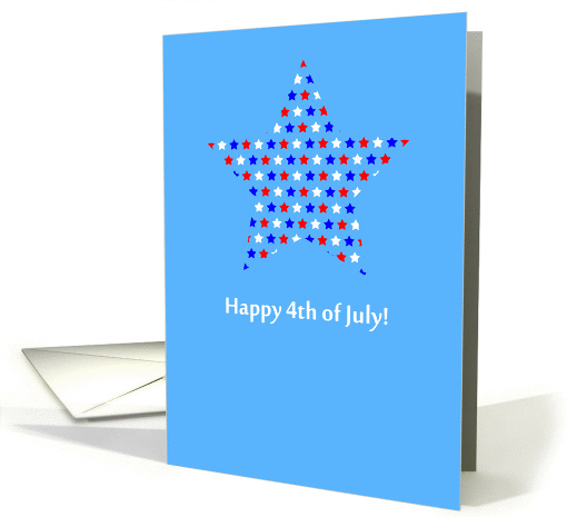 Happy 4th of July Red, White and Blue Stars card (841459)