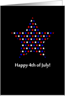 Happy 4th of July Red, White and Blue Stars card