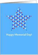 Happy Memorial Day Red, White and Blue Stars card