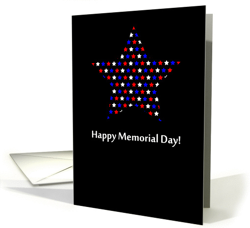 Happy Memorial Day Red, White and Blue Stars card (842029)