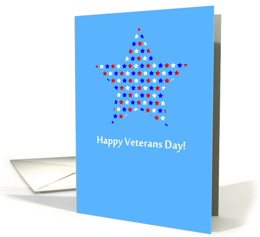 Happy Veterans Day Red, White and Blue Stars card (842399)
