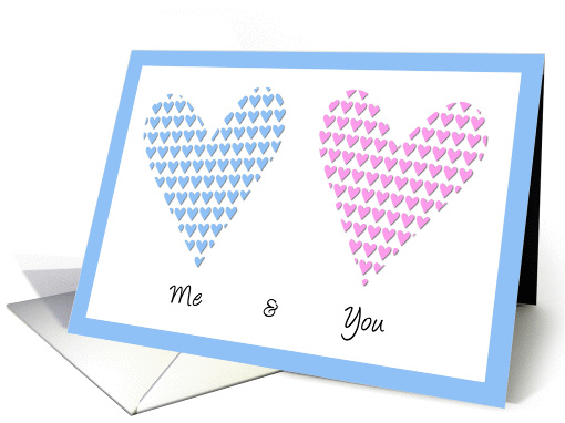 Me & You Hearts card (842430)