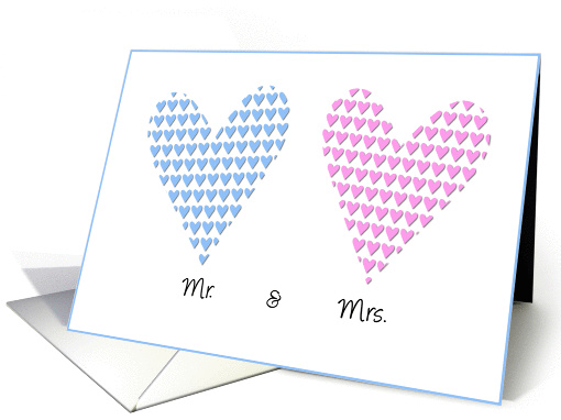 Mr & Mrs Hearts card (842439)