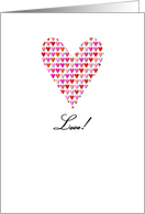 Valentine Love Hearts card