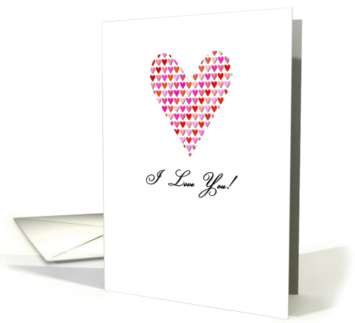 I Love You Hearts Valentine card (842451)