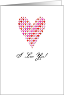 I Love You Hearts Valentine card