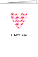 I Love You Hearts card