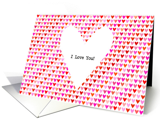 I Love You Hearts card (842459)