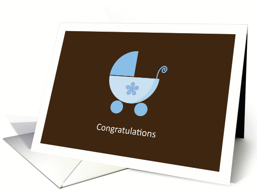 Congratulations Blue Stroller card (847079)