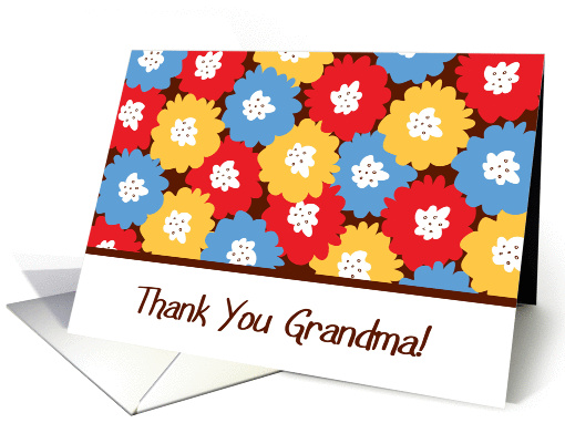 Thank You Grandma Flowers card (847129)