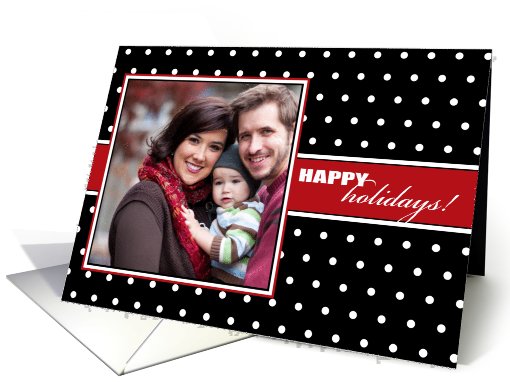 Happy Holidays Polka Dot Photo card (849979)