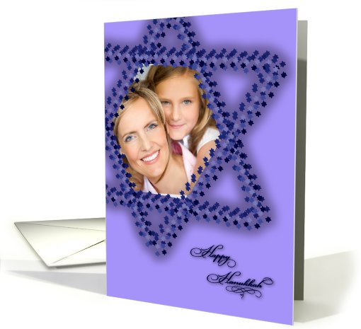 Happy Hanukkah Star of David Photo card (850964)