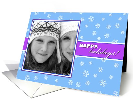 Happy Holidays Snowflakes Photo card (851100)