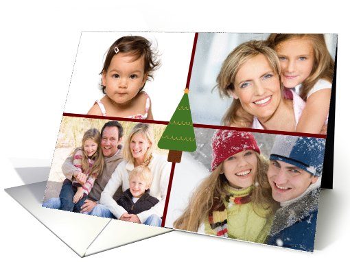 Merry Christmas Tree Photo card (852786)