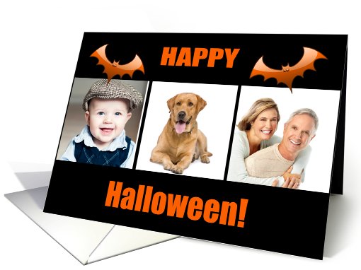 Happy Halloween Bats Photo card (853169)