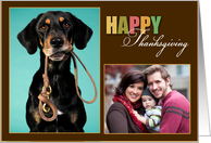 Happy Thanksgiving 2 Pictures Photo Card
