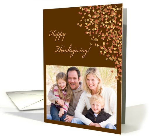 Happy Thanksgiving Leaves Photo card (855315)