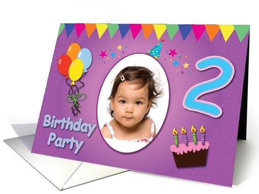 2 Year Bithday Party Photo card (855330)