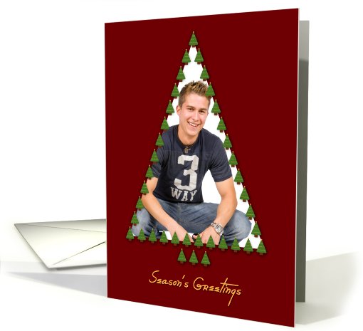 Seasons Greetings Christmas Tree Photo card (856731)