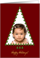 Happy Holidays Christmas Tree Photo Card