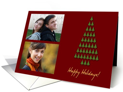 Happy Holidays Christmas Tree Photo card (856735)