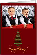 Happy Holidays Christmas Tree Photo Card