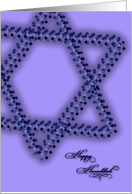 Happy Hanukkah Star of David card