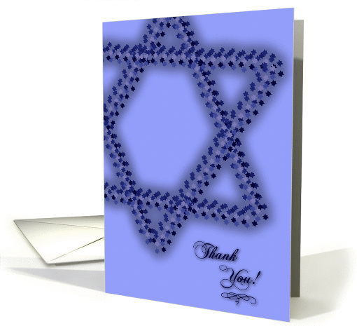 Thank you for the Bar Mitzvah present, magen david card (865483)