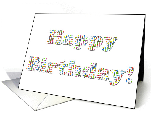 Happy Birthday Colorful Circles card (866515)