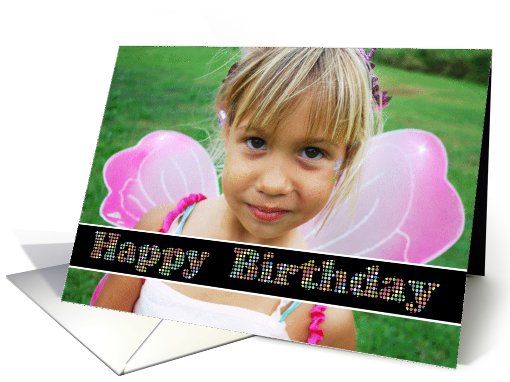 Happy Birthday Colorful Circles Photo card (878959)